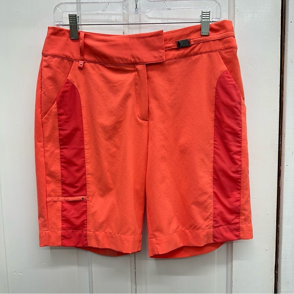Tail peach coral Bermuda golf shorts women's 8 various pockets